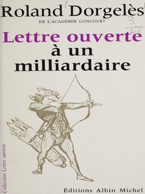 cover image of Lettre ouverte à un milliardaire